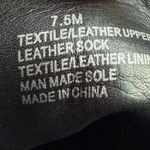 Antonio Melani Leather Flannel Treaded Lug Sole Lace Up Zippered Boot Sz 7 1/2 Photo 7