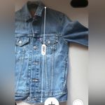 Levi's Jeans Jacket & Coat women’s denim size X-Small tucker blue cuff … Photo 6