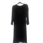 Chico's Travelers Women's Size 3 Large Black Slinky Wrap Midi Dress Photo 4