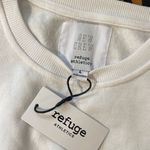 Refuge  Athletics Women's Cropped Sweatshirt Pullover Crew White‎ Size Large NWT Photo 1