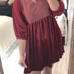 Hayden size medium cranberry new with tags crushed velvety holiday dress Photo 1