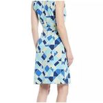 J. McLaughlin Dolly Catalina Cloth Sleeveless Dress Belted Green/Blue Print XS Photo 1