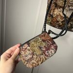 Vintage 1990s Tapestry Cat Tote Brown Photo 7