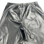 Good American Black High Rise Wide Leg Vegan Faux Leather Pants 5 Pocket Size 18 Photo 11