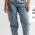 PacSun  Elastic Waist Cargo Paper Bag Waist Denim Jeans XS Photo 0