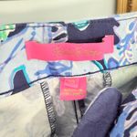 Lilly Pulitzer Swish & Sway Pants Deep Indigo Print Size 10 Ankle Coral Reef Photo 2