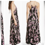 Free People  Black Floral Tank Maxi Dress Size XS Color Black Photo 1