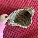 Handmade Crochet Shoulder Bag – Beige Knitted Purse, Trendy Small Tote, Minimalist Style Photo 2