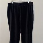 Susan Graver Knit Corduroy Straight Leg Pull-On Pants Soft Black Women’s Large L Photo 1