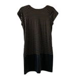 Bailey 44 Womens Size Medium Striped Dress with Faux Leather Skirt Photo 3