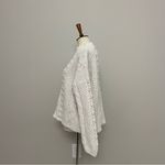 Vintage Cable Knit Sweater Jumper Pullover 3D Baubles Mock Neck Ivory Cream White Size L Photo 4