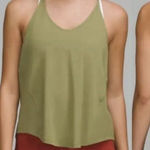 LULULEMON Women's Bronze Green Silk Modal Tied T Photo 0