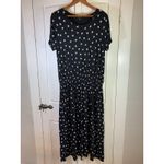J Jill Wearever Collection Maxi Dress Large Coastal Grandma Church‎ Comfort Black Photo 1