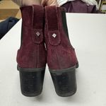 Sam Edelman Chunky Heel Chelsea Boots Suede Red Block Heeled Ankle 5.5 Classic Photo 2