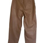 Spanx NWT Regular Pants Leather Like Slim Straight in toffee faux leather Photo 7