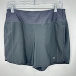 Title Nine Nimblene Womens Gray Athletic Running Shorts Size M Zip Pocket Photo 1