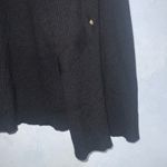 G.I.L.I. Black Ribbed Scoop Neck Long Wide Cuff Gold Stud Sleeves Sweater 1X Photo 5