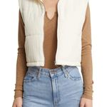 🤍Thread & Supply Cropped Puffer Vest – Ivory🤍 ~Size Medium ☀️like new cond White Photo 5