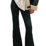 Free People  Sweet Saloon Flare Pants Black Wash NWT Size 4 Photo 0