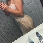Prom Dress Elegant Nude Gown Tan Size 6 Photo 3