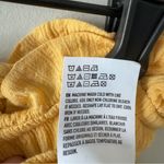 American Eagle  Outfitters Strapless Crop Top Yellow White Smocked Tube Top Crop Photo 8