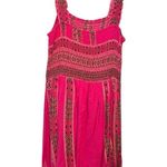 EUC pink boho Western print baby doll midi tank dress Mi Ami Francesca’s L Size L Photo 1