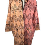 Seen Worn Kept Jessie Tapestry Coat Orange Pink Womens Small Anthropologie Photo 0