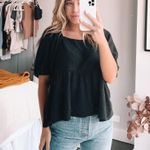 Madewell Black Babydoll Blouse!! Photo 0