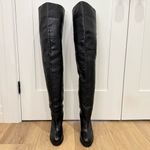 Isabel Marant New  Lurna Over The Knee Boots 7/37 Black Leather New Years Party Photo 1