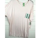 Honeydew Good Times Pink White Striped Sleep Shirt Short Sleeve Pocket Size L Size L Photo 3
