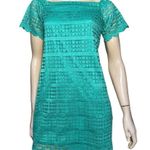 Trina Turk Trina  Women’s Size S Emerald Lace Off The Shoulder Mini Shift Dress Photo 1