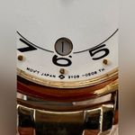 Seiko  Rare Vintage Ladies Watch Whit Dial Stretch Gold-Tone Bracelet Date Window Photo 5