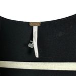 Free People Sz M Time On My Side Floral Print Black Tunic Mini Dress Boho V Neck Photo 3