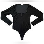 Good American  Black U-Ring Long Sleeve Bodysuit Photo 6