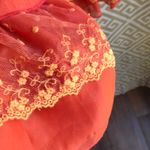 Urban Mango Sleeveless Coral Dress with Lace Detail Orange Size M Photo 3