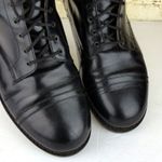 DKNY VTG  Chukka Boots Women 37 6.5 US Black Leather Lace up Made in Italy Y2K Photo 3