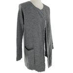 The White Company Ash Gray Merino Wool Long Cardigan Sweater Coat Size 8 Photo 2
