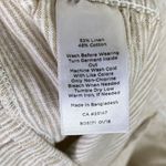 Talbots Tan & White Striped Linen Blend Cropped Ankle Cargo Pants Size 12 Photo 4