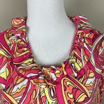 Lulu B Dress Womens XL Pink Colorful Psychedelic Ruffle Neck UPF50 Beach Travel Photo 3