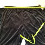 Vintage Cotton Sweatpants Extra Large 16 Black Velvet Elastic Winter Pants Photo 6