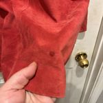 st. john's bay  Womens Petite Large Red Suede Leather Button Front Jacket Festival Photo 6