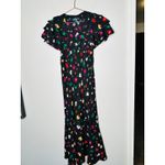 Ralph Lauren POLO  Black Floral 100% Silk Nime Midi Dress Size 8 Photo 4