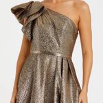 Mac Duggal 67297 Womens Gold One Shoulder Metallic Ballgown Dress Photo 6