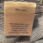 Southern Tide Linen Long Sleeve Blue White Engineer Stripe Popover Shirt SMALL Photo 6