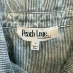 Peach Love  Acid Wash Corduroy Shacket Shirt Jacket Cotton Relaxed Fit Size S Photo 6