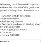 Gold plated Swarovski crystal necklace Photo 3