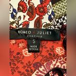 Romeo + Juliet Couture Bell Sleeve Pleated Lace Up Front Dress Size Med Rust Photo 4