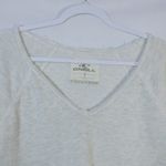 O'Neill  Gray Sweatshirt Eyelet Lace Detail Distressed Hem Size Small Photo 4
