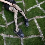 Gothic‎ Spider Jacquard Out Sheer Tights Hollow Out Women’s Pantyhose One Size Black Photo 1
