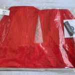 NWT Callahan Knitwear Mimi Ribbed Cropped Halter Tank Top in Red Size L Photo 3